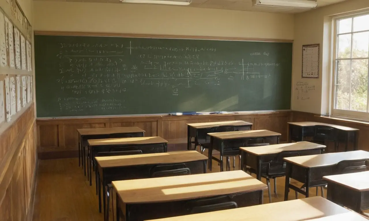 Salle de classe lumineuse et bien rangée