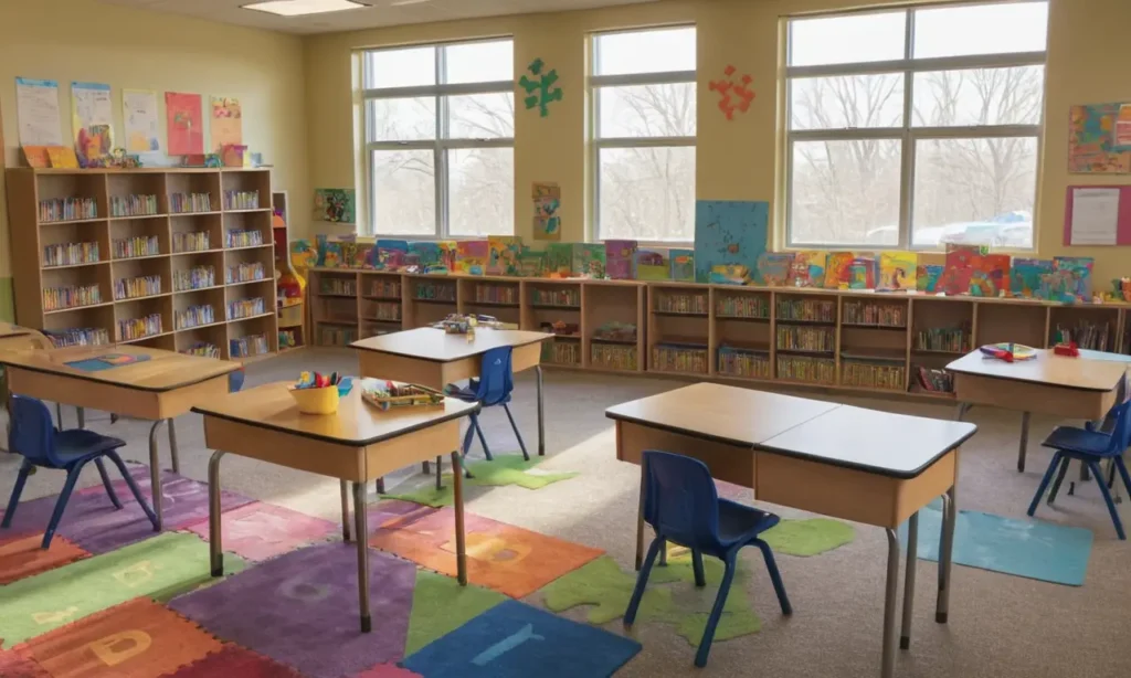Salle de classe lumineuse et accueillante