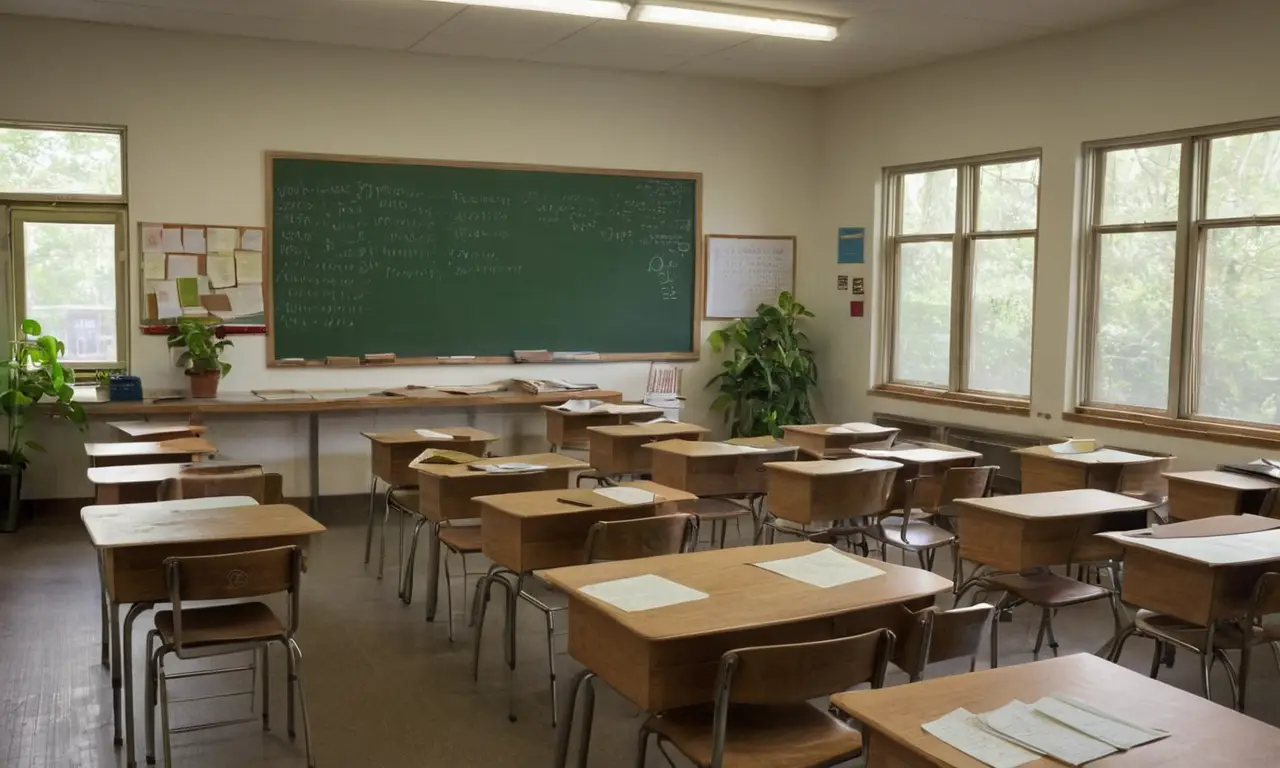 Salle de classe lumineuse et engageante