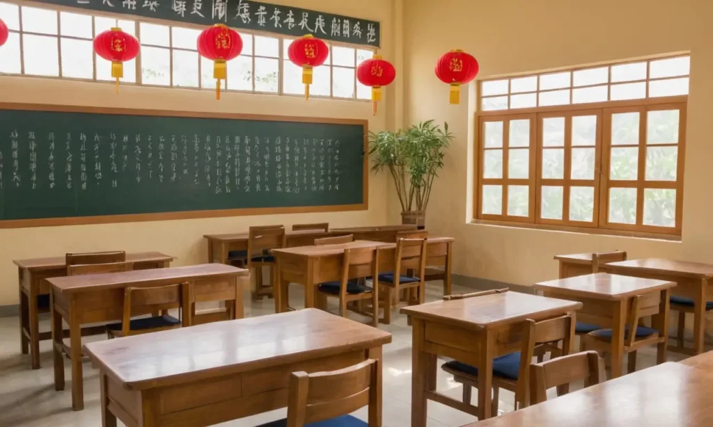 Salle de classe chinoise