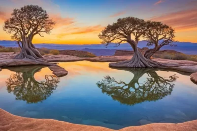 Un paysage surréaliste aux détails étranges