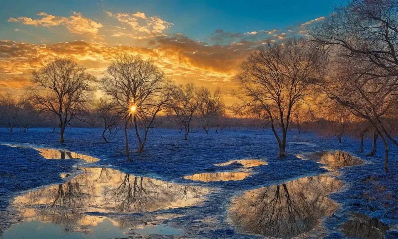 Paysage surréaliste aux couleurs vibrantes