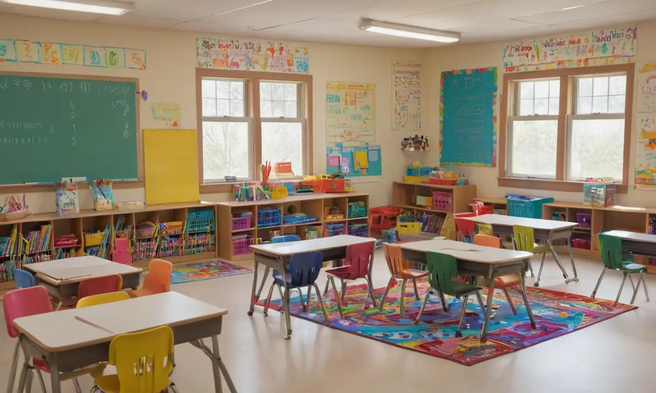 Salle de classe lumineuse et accueillante