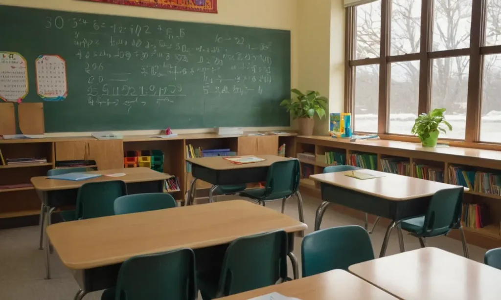 Salle de classe lumineuse et animée