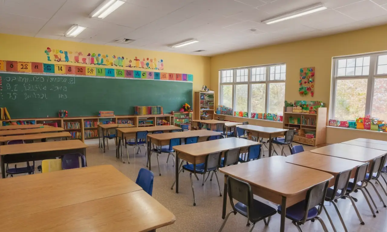 Salle de classe lumineuse et joyeuse