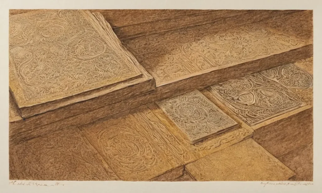 Gravure sur bois avec détails et textures