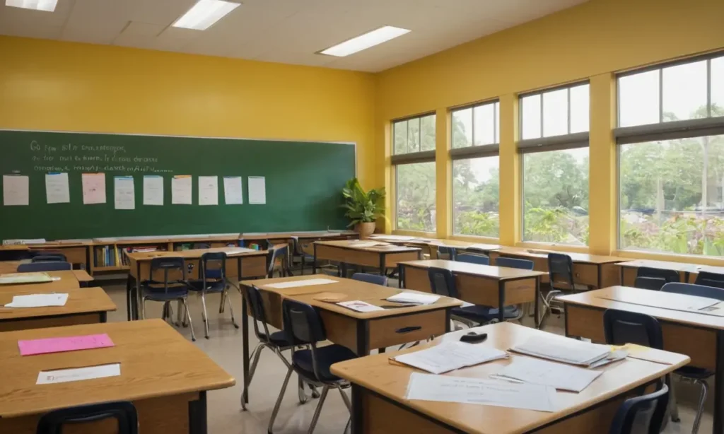 Salle de classe lumineuse et accueillante