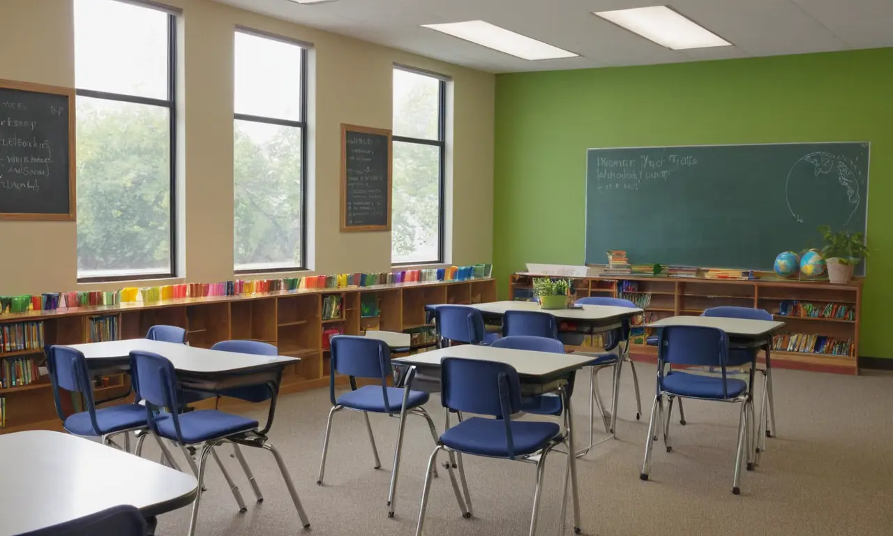 Une salle de classe moderne et accueillante