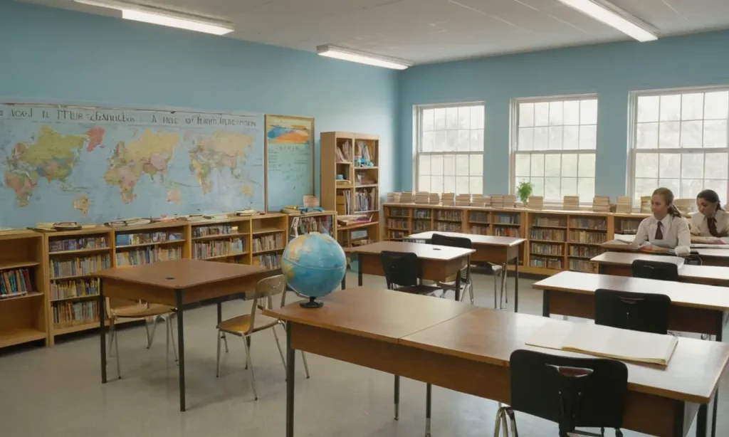 Une salle de classe animée et lumineuse