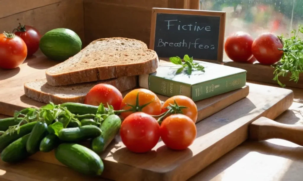 Table en bois avec fruits et livres