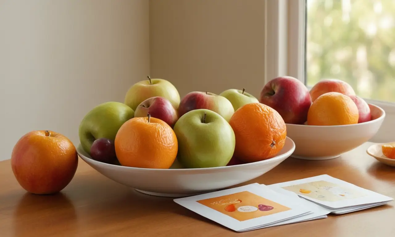 Table bien dressée avec cartes colorées