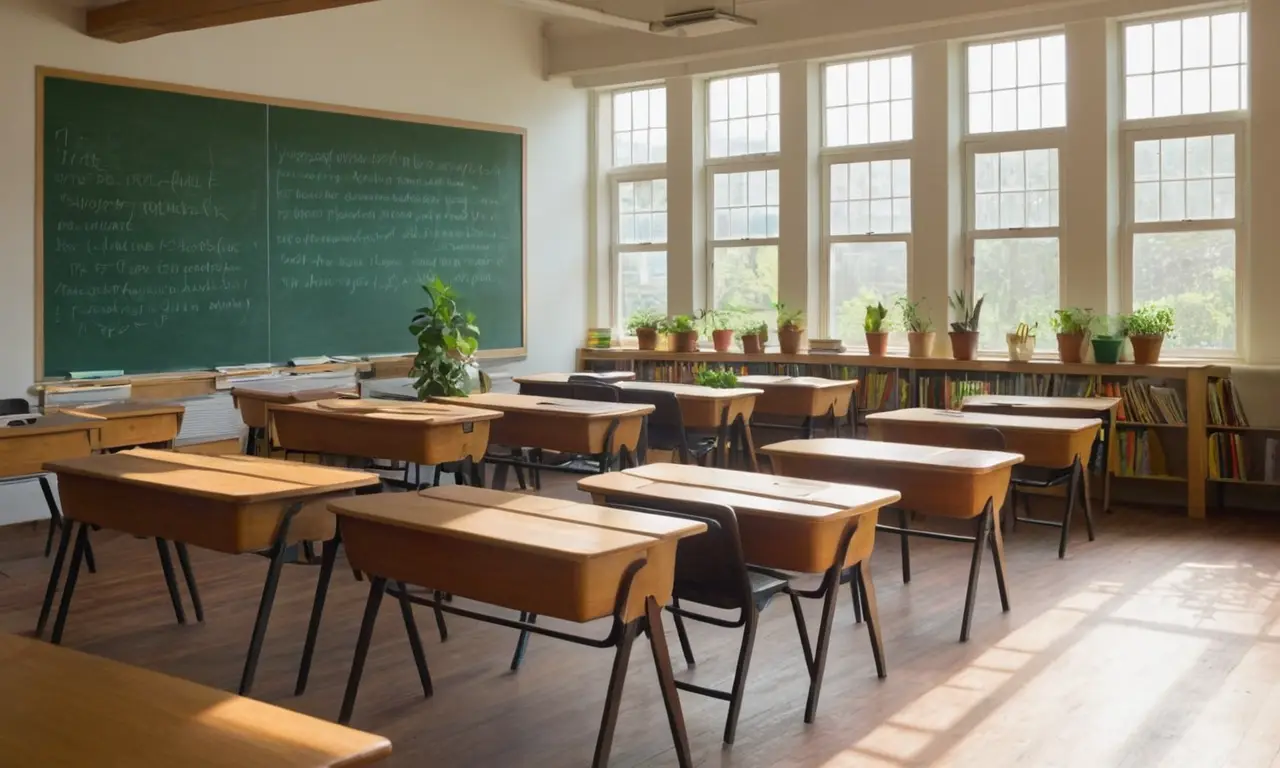 Salle de classe lumineuse et inspirante