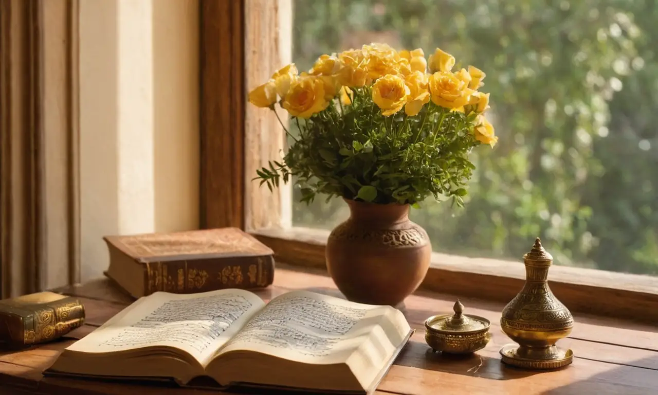 Livre ancien, lumière douce, ambiance paisible