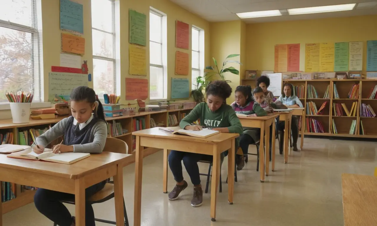 Salle de classe organisée et accueillante