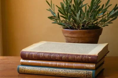 Livres anciens créant une atmosphère paisible