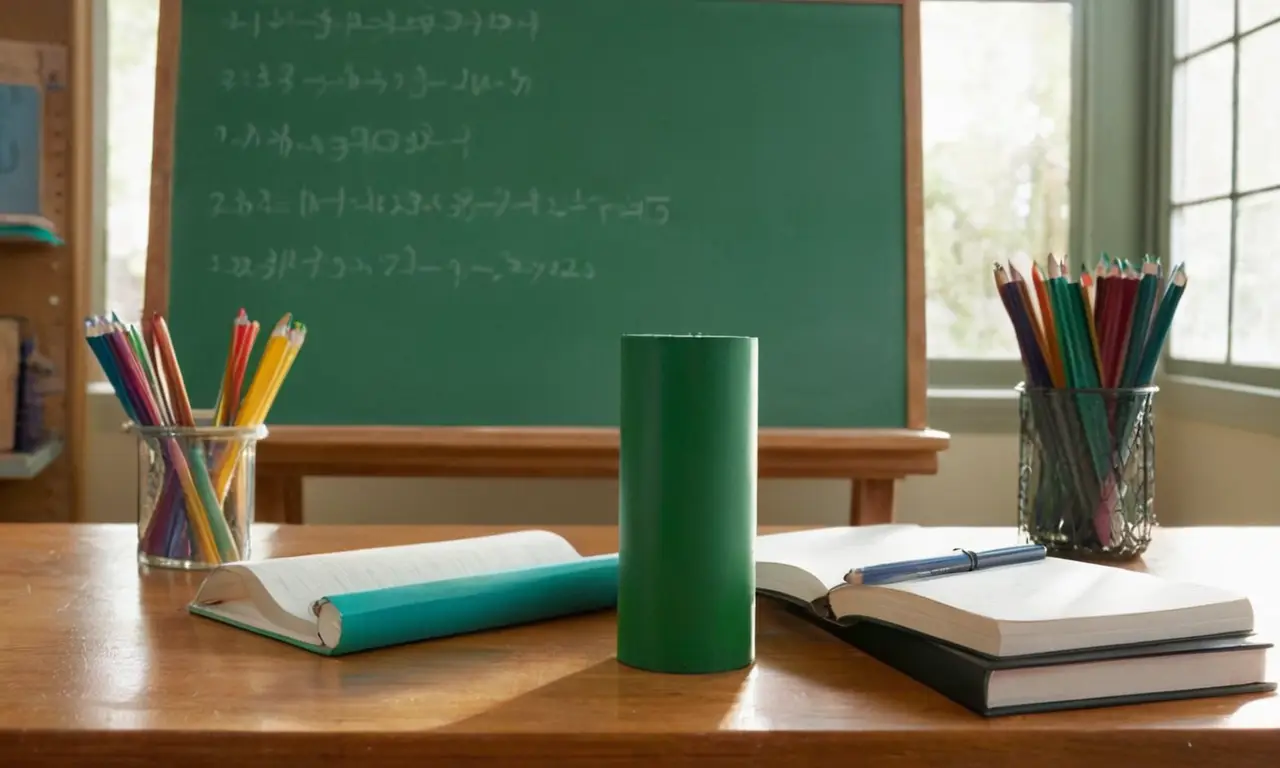 Salle de classe lumineuse avec matériel scolaire